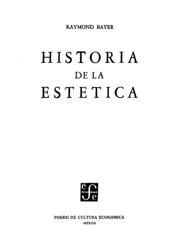 Historia De La Estetica