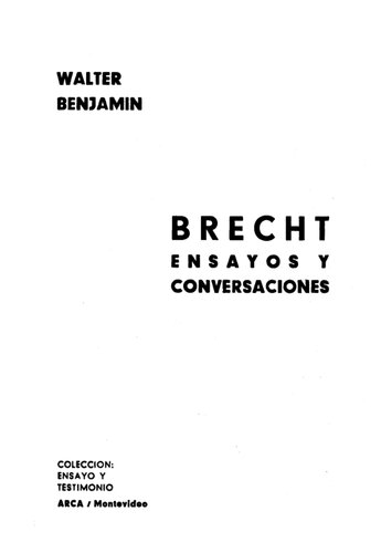Brecht Ensayos Y Conversaciones