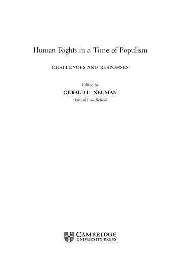 Human rights in a time of populism: challenges and responses