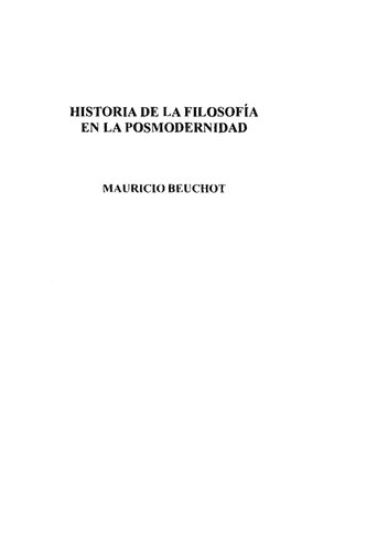 Historia de la filosofia en la posmodernidad