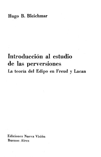 Introduccion Al Estudio De Las Perversiones