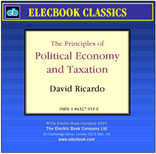 On the principles of political economy and taxation
