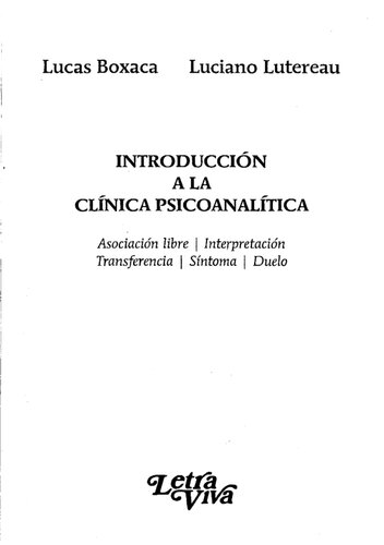Introduccion A La Clinica Psicoanalitica