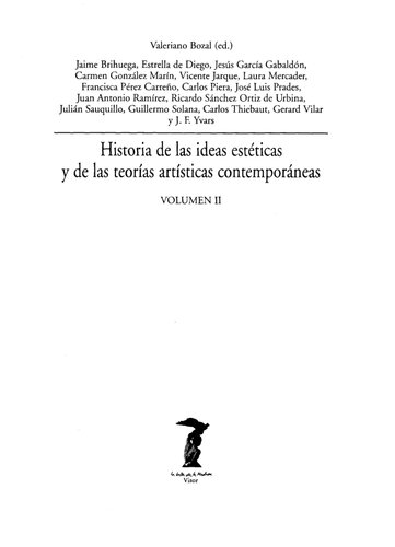 Historia De Las Ideas Esteticas Y De Las Teorias Artisticas Contemporaneas