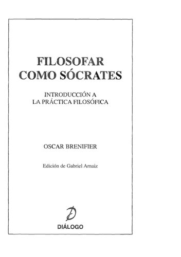 Filosofar Como Socrates