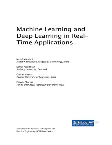 Machine Learning and Deep Learning in Real-Time Applications