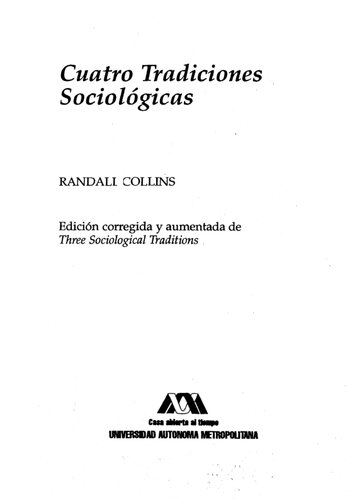 Cuatro Tradiciones Sociologicas