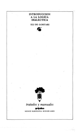 Introduccion A La Logica Dialectica
