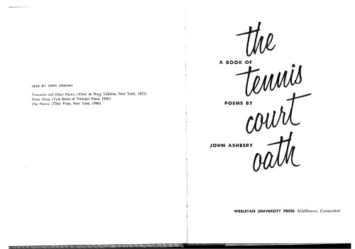 The Tennis court oath: a book of poems