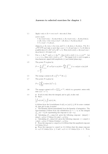 Fourier and Laplace Transform (Solutions)