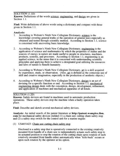 Fundamentals of Machine Component Design (Solutions)