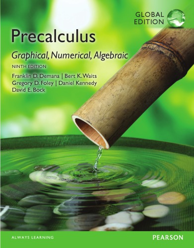 Precalculus: graphical, numerical, algebraic