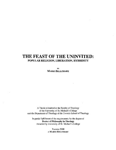 The Feast of the Uninvited: Popular Religion, Liberation, Hybridity