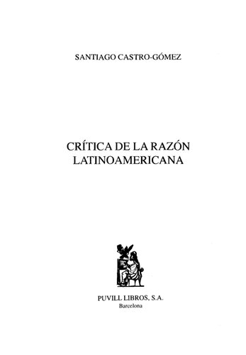Critica De La Razon Latinoamericana