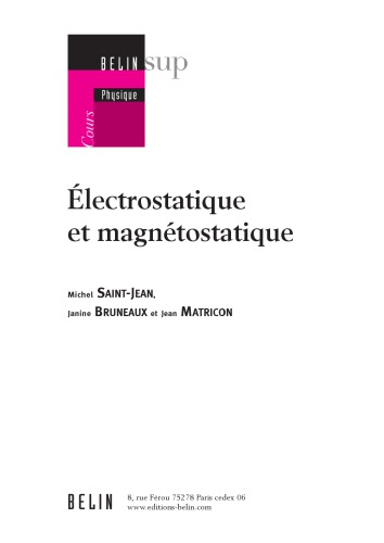 Électrostatique et magnétostatique: cours