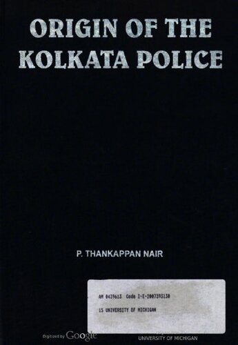 Origin of the Kolkata Police