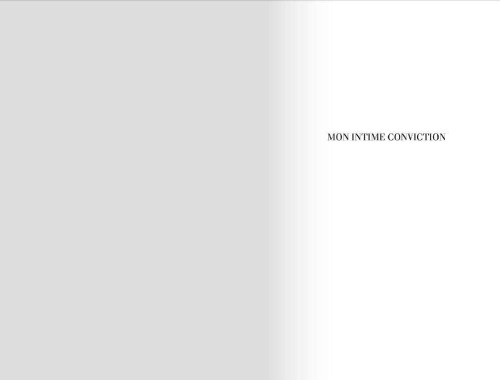 Mon intime conviction