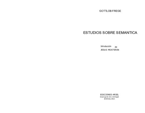 Estudios sobre semántica