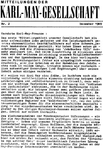 Mitteilungen der Karl-May-Gesellschaft