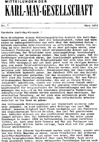 Mitteilungen der Karl-May-Gesellschaft