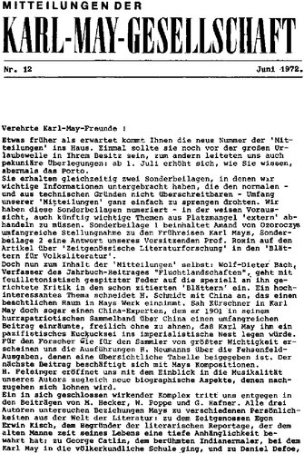 Mitteilungen der Karl-May-Gesellschaft