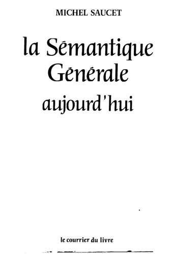 La sémantique Aujourd'hui