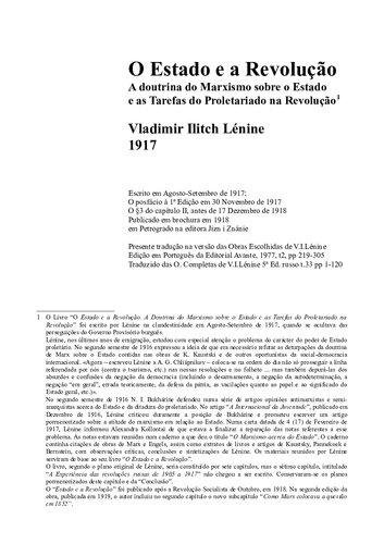 O Estado e a Revolução
