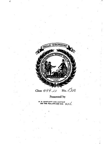 Elements of Tagalog Grammar