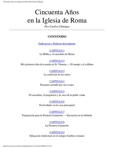 Cincuenta Años En La Iglesia De Roma