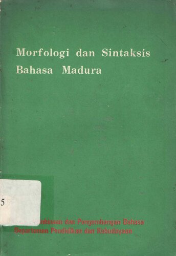 Morfologi dan Sintaksis Bahasa Madura
