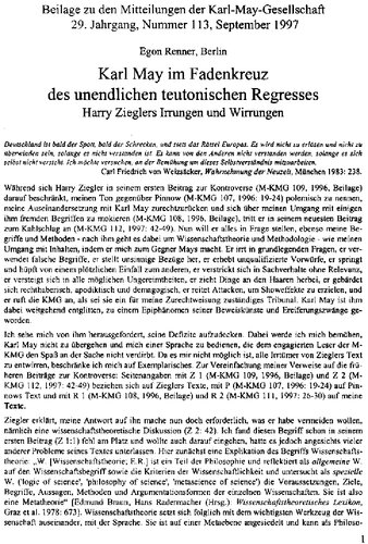 Mitteilungen der Karl-May-Gesellschaft