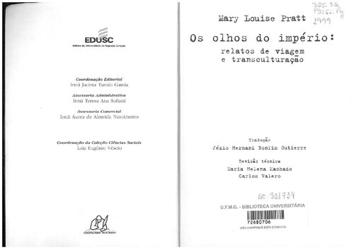 Os olhos do Imperio: relatos de viagem e transculturação
