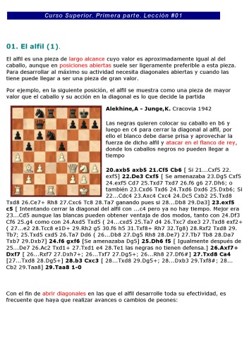 Escuela de Ajedrez Miguel Illescas - 4 Curso Superior