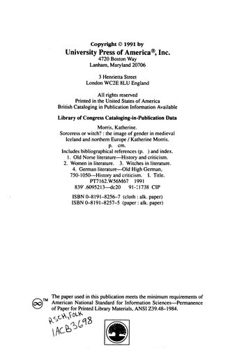 Sorceress Or Witch?: The Image of Gender in Medieval Iceland and Northern Europe