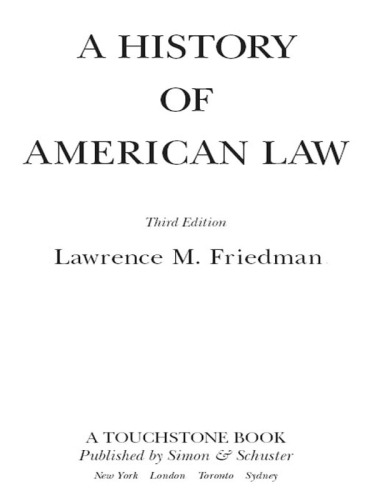 A History of American Law