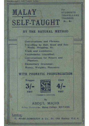 Malay self-taught by the natural method with phonetic pronunciation