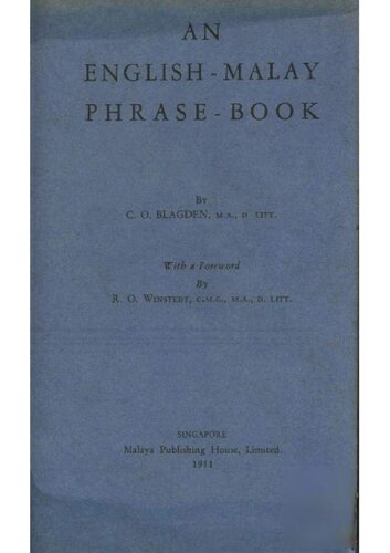 An English — Malay phrase — book