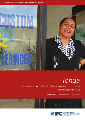 Tonga Gender and Investment Climate Reform Assessment