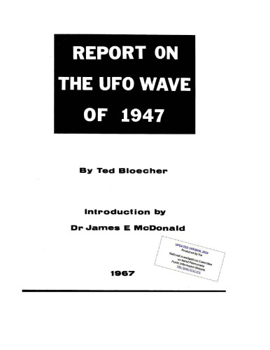 Report on the UFO wave of 1947