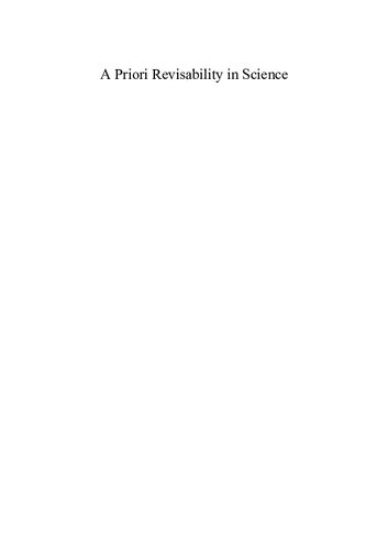 A priori revisability in science