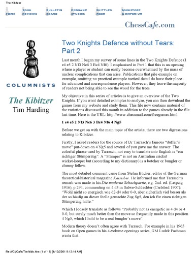 Two Knights Defence - Chess