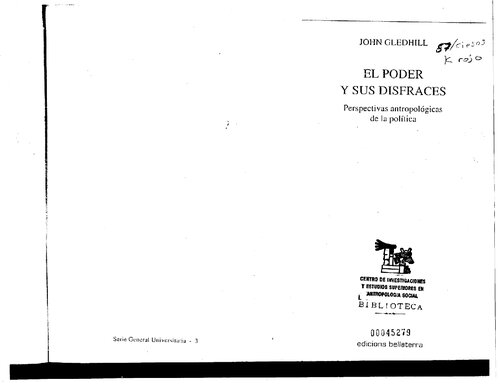 El poder y sus disfraces. Perspectivas antropológicas de la política