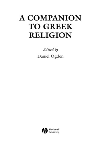 A Companion to Greek Religion