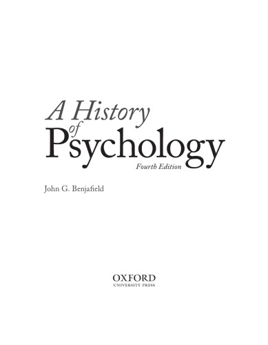 A History of Psychology