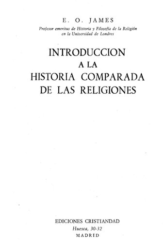 Introduccion A La Historia Comparada De Las Religiones