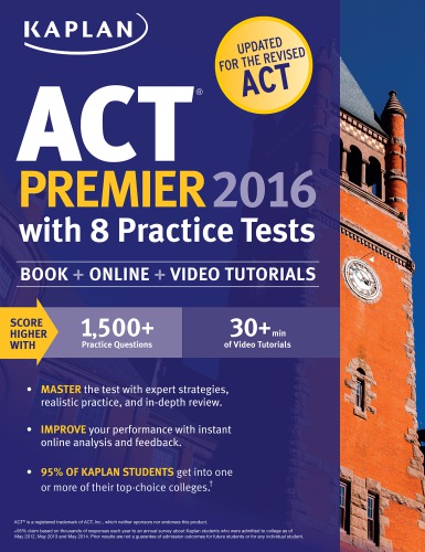 ACT Premier 2016-2017 with 8 Practice Tests: Online + DVD + Book