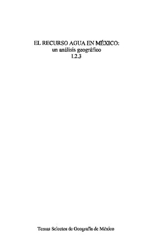 El Recurso Agua En Mexico