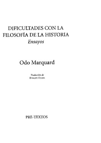 Dificultades Con La Filosofia De La Historia