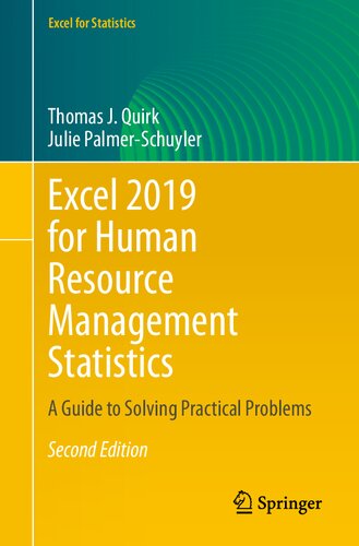 Excel 2019 for Human Resource Management Statistics: A Guide to Solving Practical Problems
