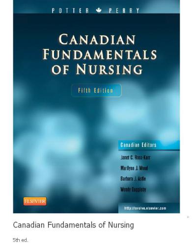Canadian Fundamentals of Nursing